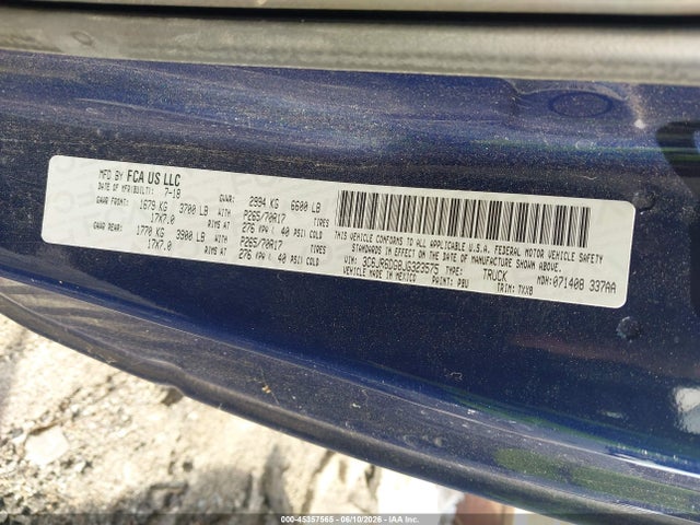 Продаж на аукціоні авто 2018 Ram 1500 Tradesman  4x2 8' Box, vin: 3C6JR6DG8JG323575, номер лоту: 45357565