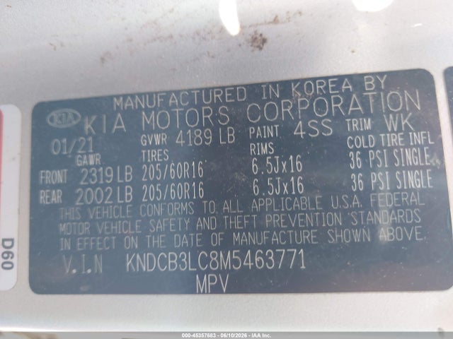 KIA Niro Lxs 2021 KNDCB3LC8M5463771 Image 9