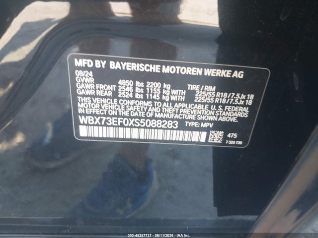 Продаж на аукціоні авто 2025 Bmw X1 Xdrive28i, vin: WBX73EF0XS5088283, номер лоту: 45357737