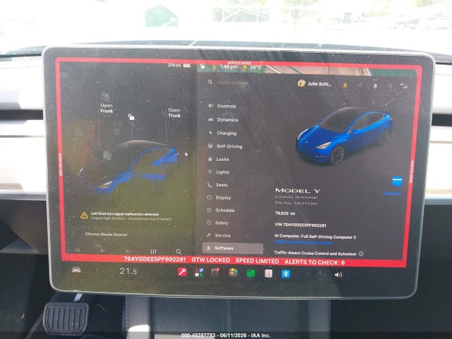 Продаж на аукціоні авто 2023 Tesla Model Y Awd/long Range Dual Motor All-wheel Drive, vin: 7SAYGDEE5PF692281, номер лоту: 45357753