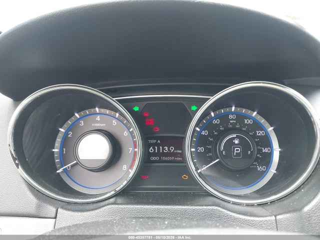 2014 Hyundai Sonata Gls მანქანა იყიდება აუქციონზე, vin: 5NPEB4AC7EH895397, აუქციონის ნომერი: 45357781