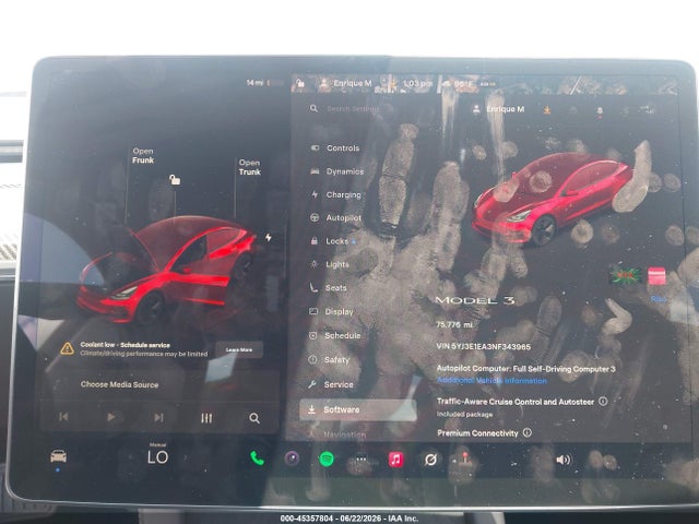 Aukcja sprzedaży 2022 Tesla Model 3 Rear-wheel Drive, vin: 5YJ3E1EA3NF343965, numer aukcji: 45357804