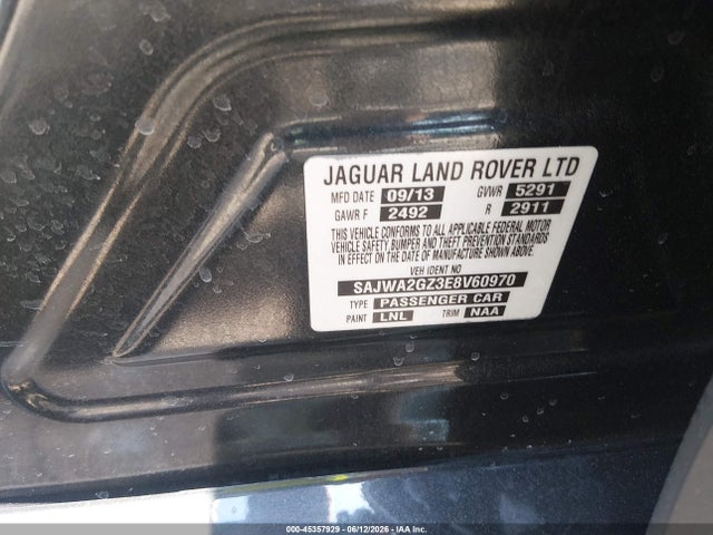 Продажа на аукционе авто 2014 Jaguar Xj Xjl Portfolio, vin: SAJWA2GZ3E8V60970, номер лота: 45357929