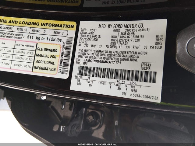 3FMCR9B68MRA17171 Ford Bronco Sport Big Bend