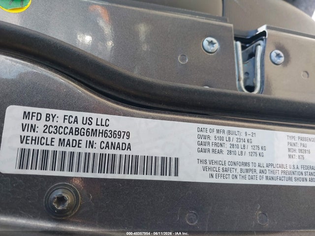 45357954 :رقم المزاد ، 2C3CCABG6MH636979 vin ، 2021 Chrysler 300 300s مزاد بيع