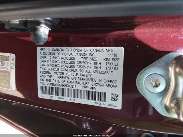 Honda CR-V LX 2019 2HKRW6H36KH203214 Image 9
