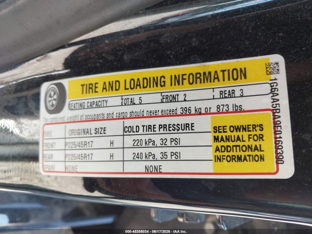 Aukcja sprzedaży 2014 Cadillac Ats Standard, vin: 1G6AA5RA9E0169390, numer aukcji: 45358034