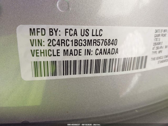Chrysler Pacifica Touring L 2021 2C4RC1BG3MR576840 Image 9
