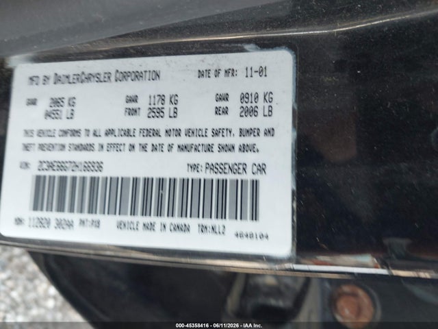 Продажа на аукционе авто 2002 Chrysler 300m, vin: 2C3AE66G72H166936, номер лота: 45358416