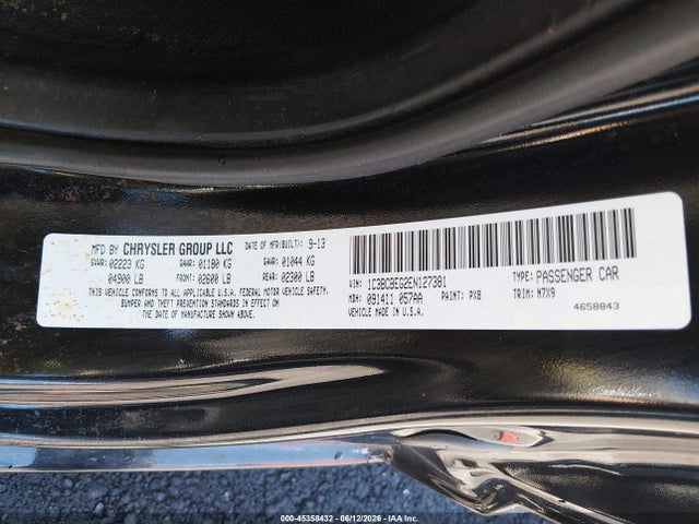 Продаж на аукціоні авто 2014 Chrysler 200 Touring, vin: 1C3BCBEG2EN127381, номер лоту: 45358432