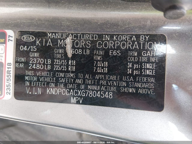 KIA Sportage Ex 2016 KNDPCCACXG7804548 Image 9