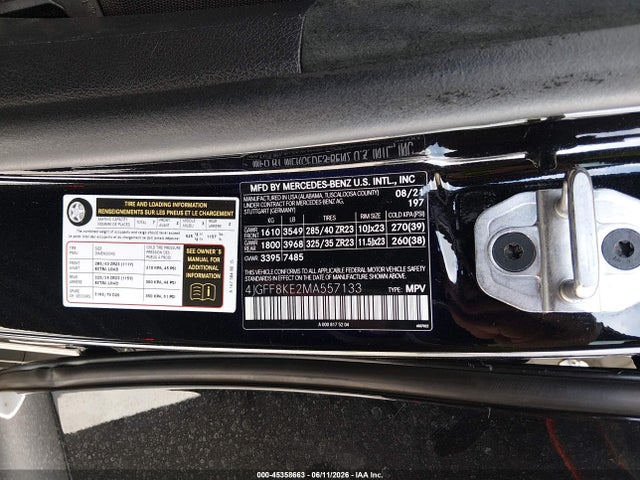 4JGFF8KE2MA557133 Mercedes-Benz Amg Gls 63 4matic