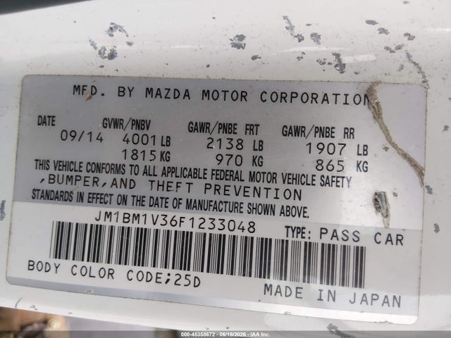 Mazda Mazda3 S Touring 2015 JM1BM1V36F1233048 Image 9