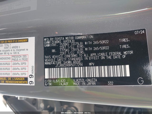 Lexus Gx 550 Luxury 2024 JTJVBCDX8R5017294 Image 9