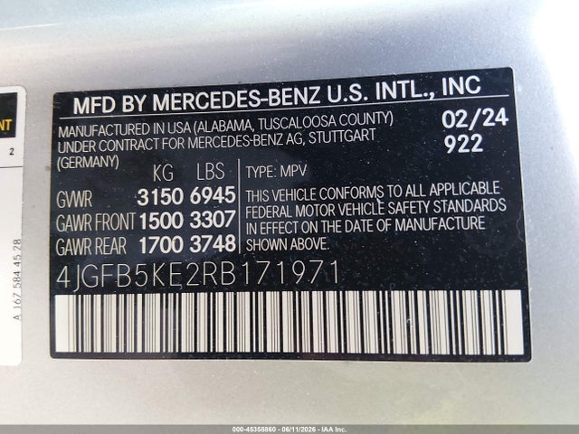 4JGFB5KE2RB171971 Mercedes-Benz Gle 450 4matic