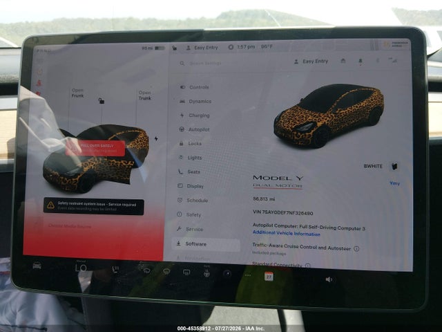 Продажа на аукционе авто 2022 Tesla Model Y Performance Dual Motor All-wheel Drive, vin: 7SAYGDEF7NF326490, номер лота: 45358912