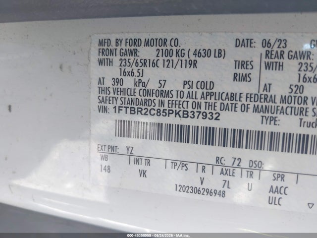 Ford Transit-250 2023 1FTBR2C85PKB37932 Image 9