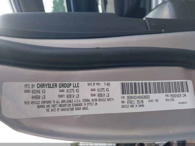 Aukcja sprzedaży 2009 Dodge Charger Sxt, vin: 2B3KA33V49H638583, numer aukcji: 45359140