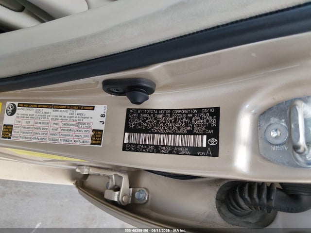 45359186 :رقم المزاد ، JTDKN3DU9A0146505 vin ، 2010 Toyota Prius Ii مزاد بيع