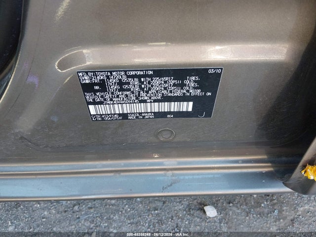 2010 Toyota Rav4 Base V6 მანქანა იყიდება აუქციონზე, vin: JTMBK4DV4A5094145, აუქციონის ნომერი: 45359248