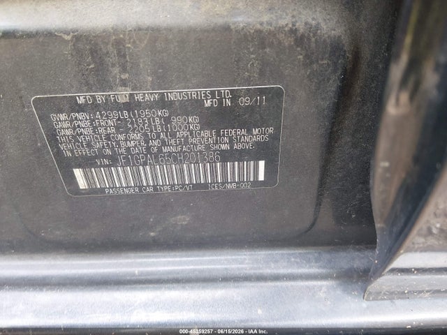 Продаж на аукціоні авто 2012 Subaru Impreza 2.0i Sport Premium, vin: JF1GPAL65CH201386, номер лоту: 45359257