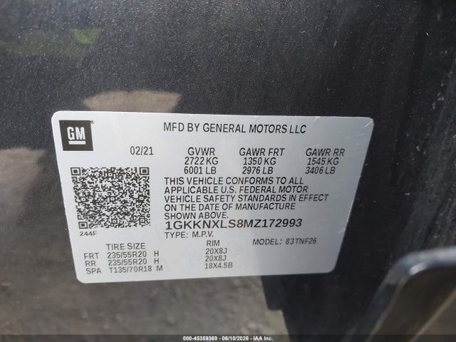 GMC Acadia Awd Denali 2021 1GKKNXLS8MZ172993 Image 9