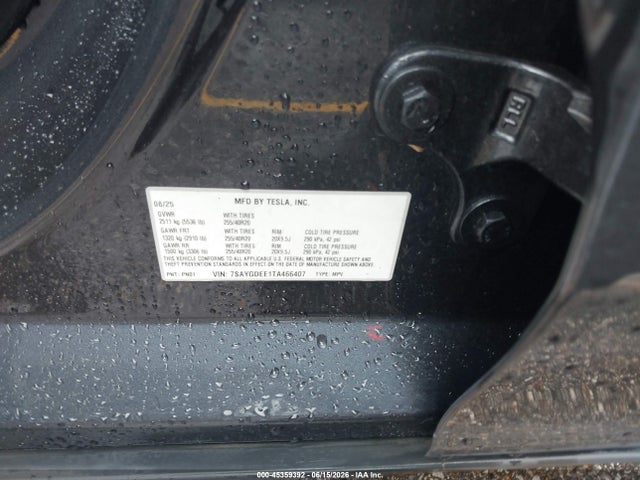 Продажа на аукционе авто 2026 Tesla Model Y, vin: 7SAYGDEE1TA466407, номер лота: 45359392