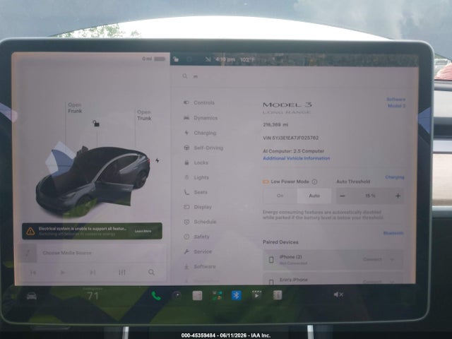 Продажа на аукционе авто 2018 Tesla Model 3 Long Range/mid Range, vin: 5YJ3E1EA7JF025762, номер лота: 45359484