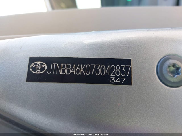 45359618 :رقم المزاد ، JTNBB46K073042837 vin ، 2007 Toyota Camry Hybrid مزاد بيع