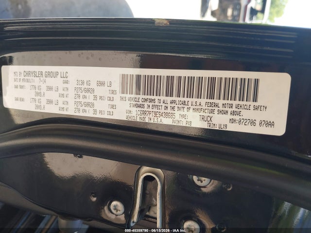Aukcja sprzedaży 2014 Ram 1500 Longhorn Limited, vin: 1C6RR7PT9ES438685, numer aukcji: 45359790