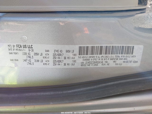 Dodge Grand Caravan Sxt 2019 2C4RDGCG5KR520149 Image 9