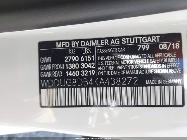 Mercedes-Benz S 560 2019 WDDUG8DB4KA438272 Image 9