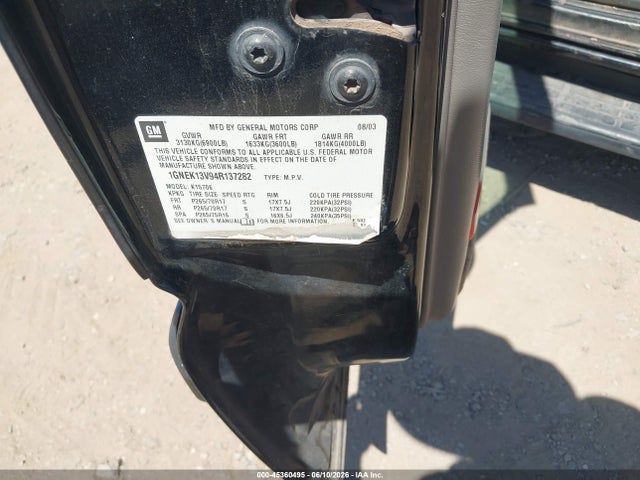 Aukcja sprzedaży 2004 Chevrolet Tahoe Ls, vin: 1GNEK13V94R137282, numer aukcji: 45360495