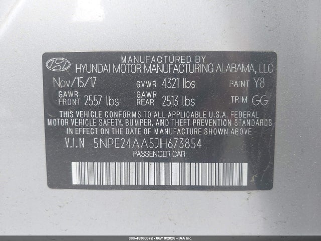 Hyundai SONATA ECO 2018 5NPE24AA5JH673854 Image 9