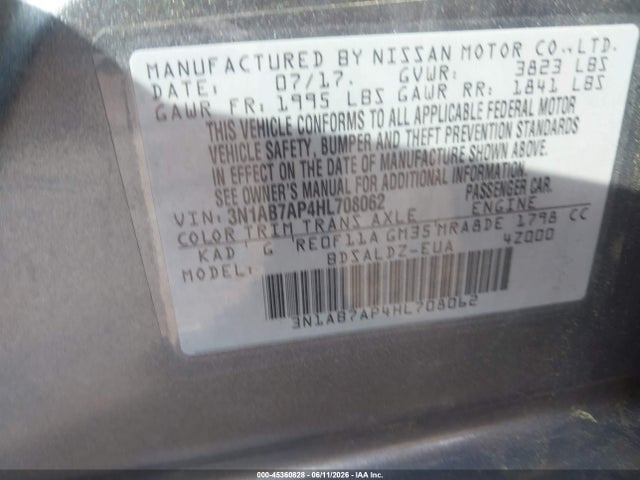 Nissan SENTRA SV 2017 3N1AB7AP4HL708062 Image 9