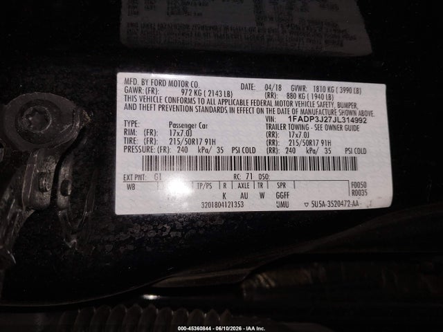 Ford Focus Titanium 2018 1FADP3J27JL314992 Image 9