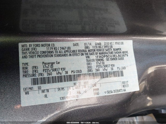 Ford C-max Energi Sel 2014 1FADP5CU3EL503879 Image 9
