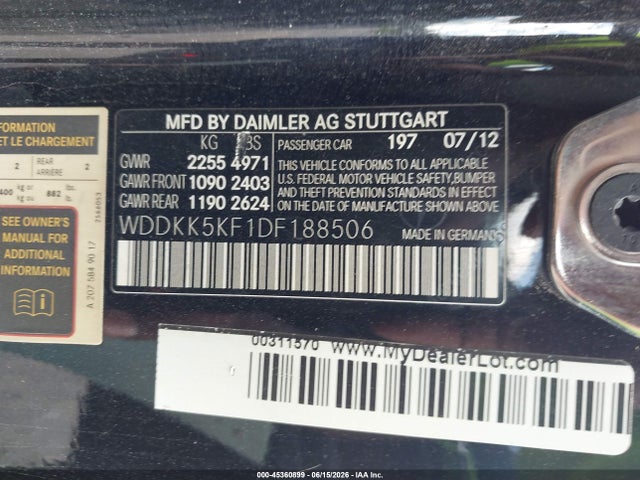 Продажа на аукционе авто 2013 Mercedes-benz E 350, vin: WDDKK5KF1DF188506, номер лота: 45360899