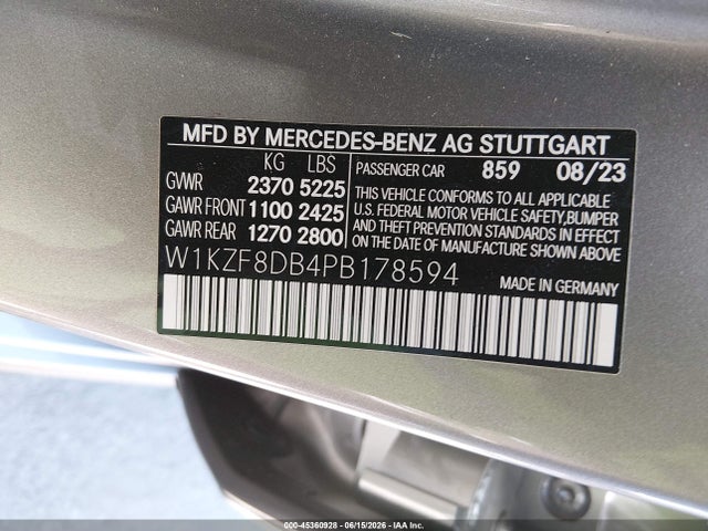 Mercedes-Benz E 350 2023 W1KZF8DB4PB178594 Image 9