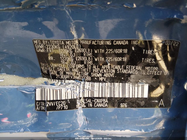 2T3E6RFV3NW032388 Toyota Rav4 Hybrid Xse