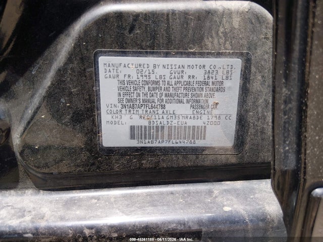 Nissan SENTRA SV 2015 3N1AB7AP7FL644788 Image 9