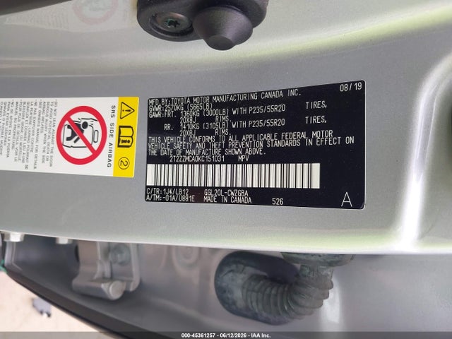 Продажа на аукционе авто 2019 Lexus Rx 350, vin: 2T2ZZMCA0KC151031, номер лота: 45361257
