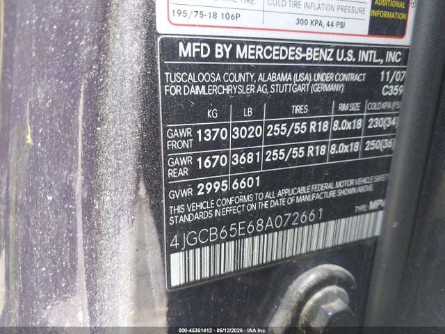 Aukcja sprzedaży 2008 Mercedes-benz R-class 3.5l, vin: 4JGCB65E68A072661, numer aukcji: 45361412