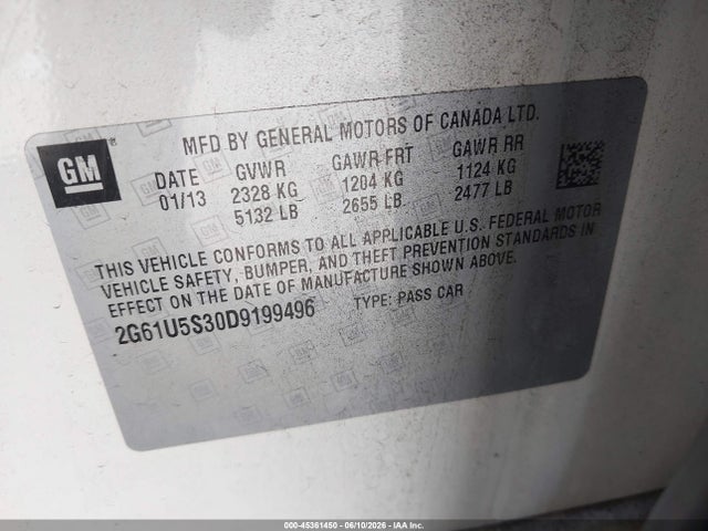 Продаж на аукціоні авто 2013 Cadillac Xts Platinum, vin: 2G61U5S30D9199496, номер лоту: 45361450