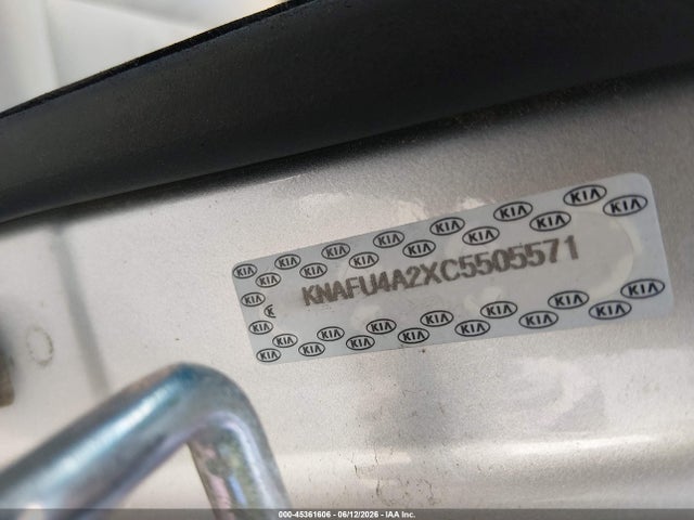 45361606 :رقم المزاد ، KNAFU4A2XC5505571 vin ، 2012 Kia Forte Ex مزاد بيع