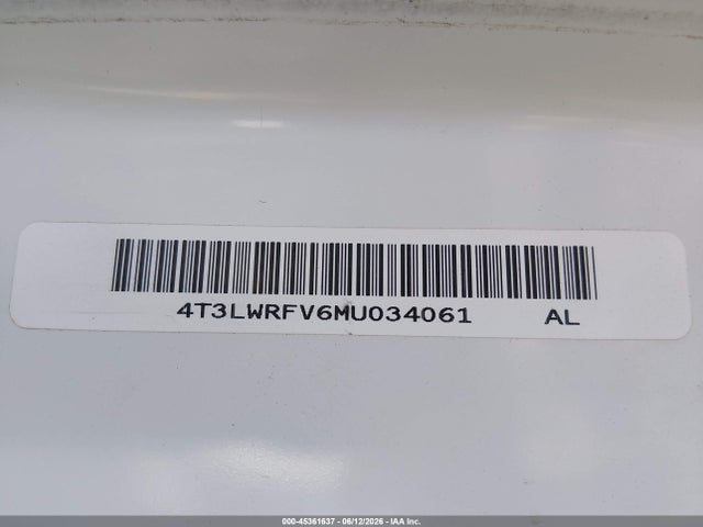 4T3LWRFV6MU034061 Toyota Rav4 Hybrid Le
