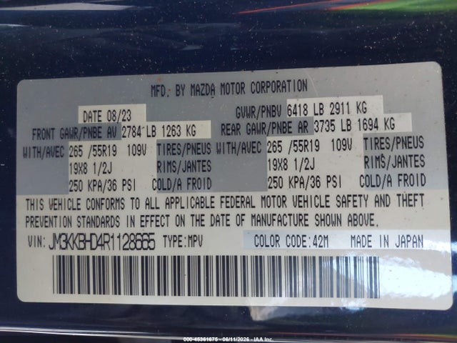 JM3KKBHD4R1128665 Mazda Cx-90 3.3 Turbo Preferred
