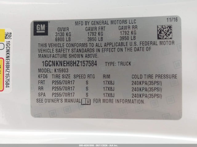 1GCNKNEH8HZ157584 Chevrolet Silverado 1500 Work Truck