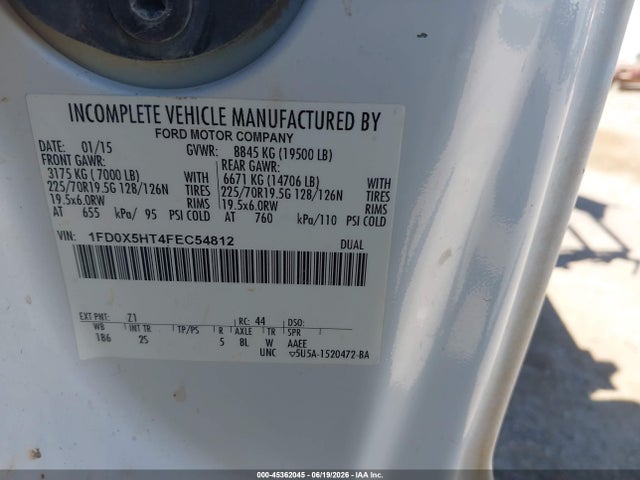 Ford F-550 Chassis Xl 2015 1FD0X5HT4FEC54812 Image 9