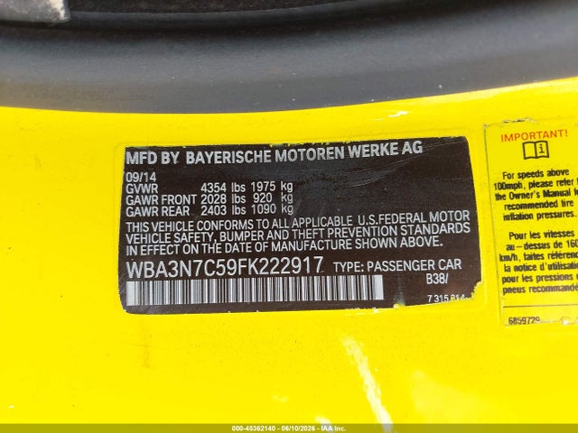 WBA3N7C59FK222917 BMW 428i